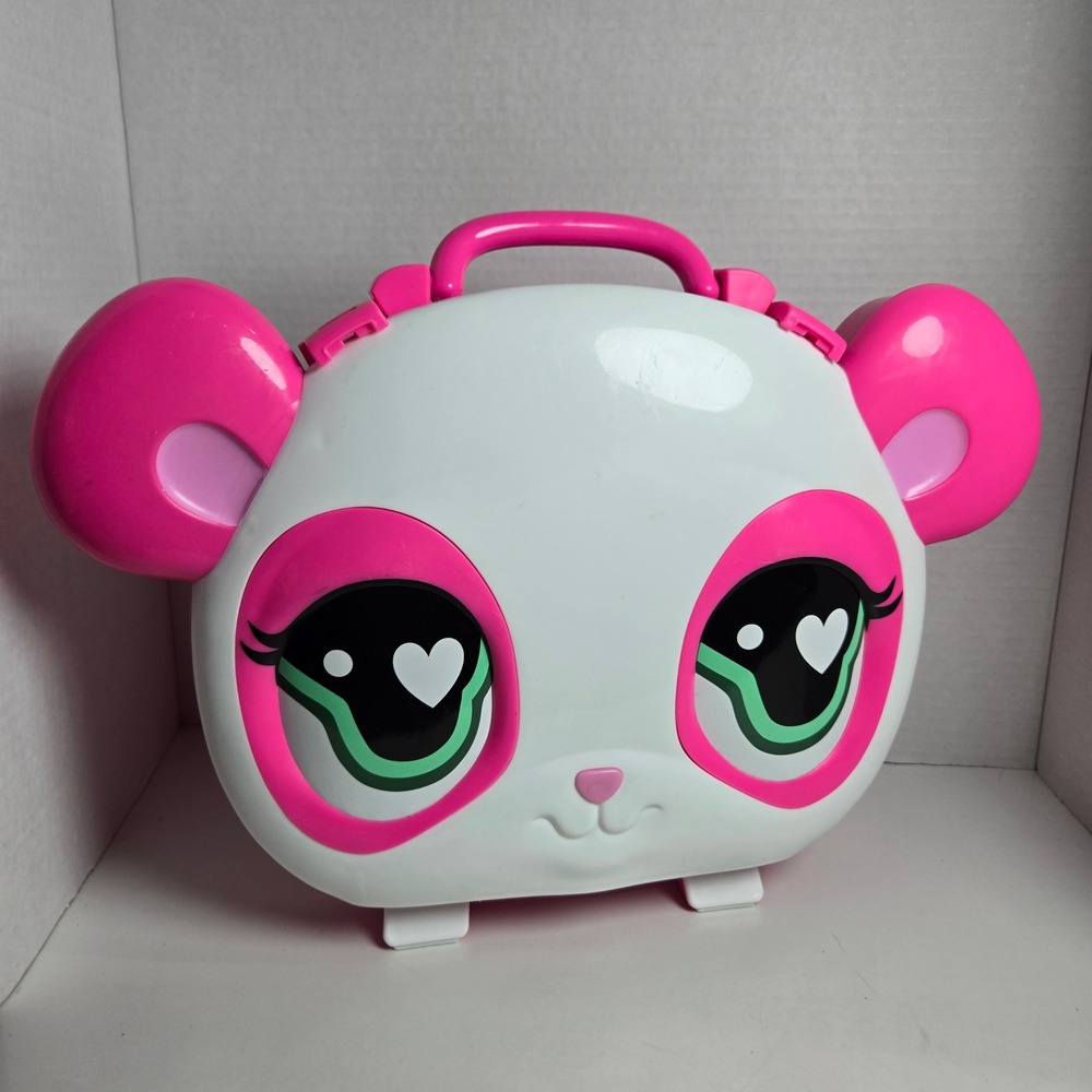Littlest Pet Shop Pink & White Panda Carry Display Case G7 Series 4 NO FIGURES